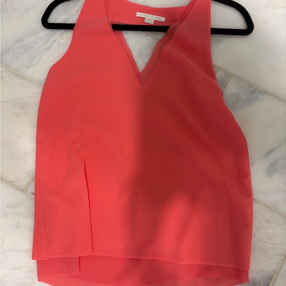 Cooper & Ella Coral V-Neck Sleeveless Blouse